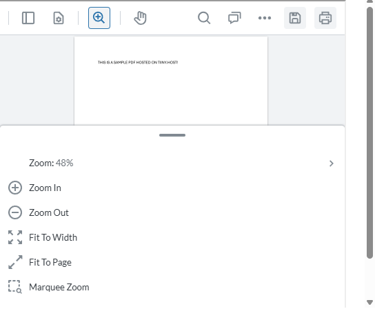 In-built options for embedded PDF on Website