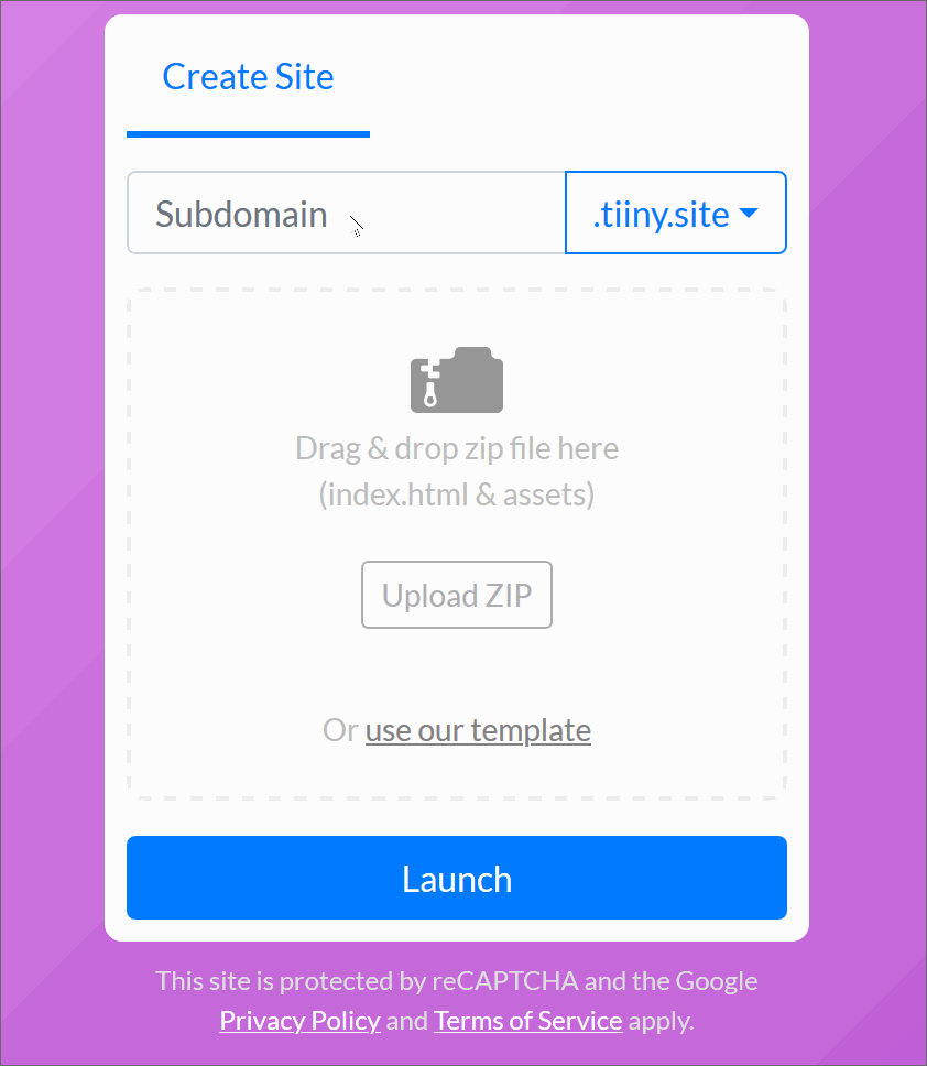 Subdomain hosting