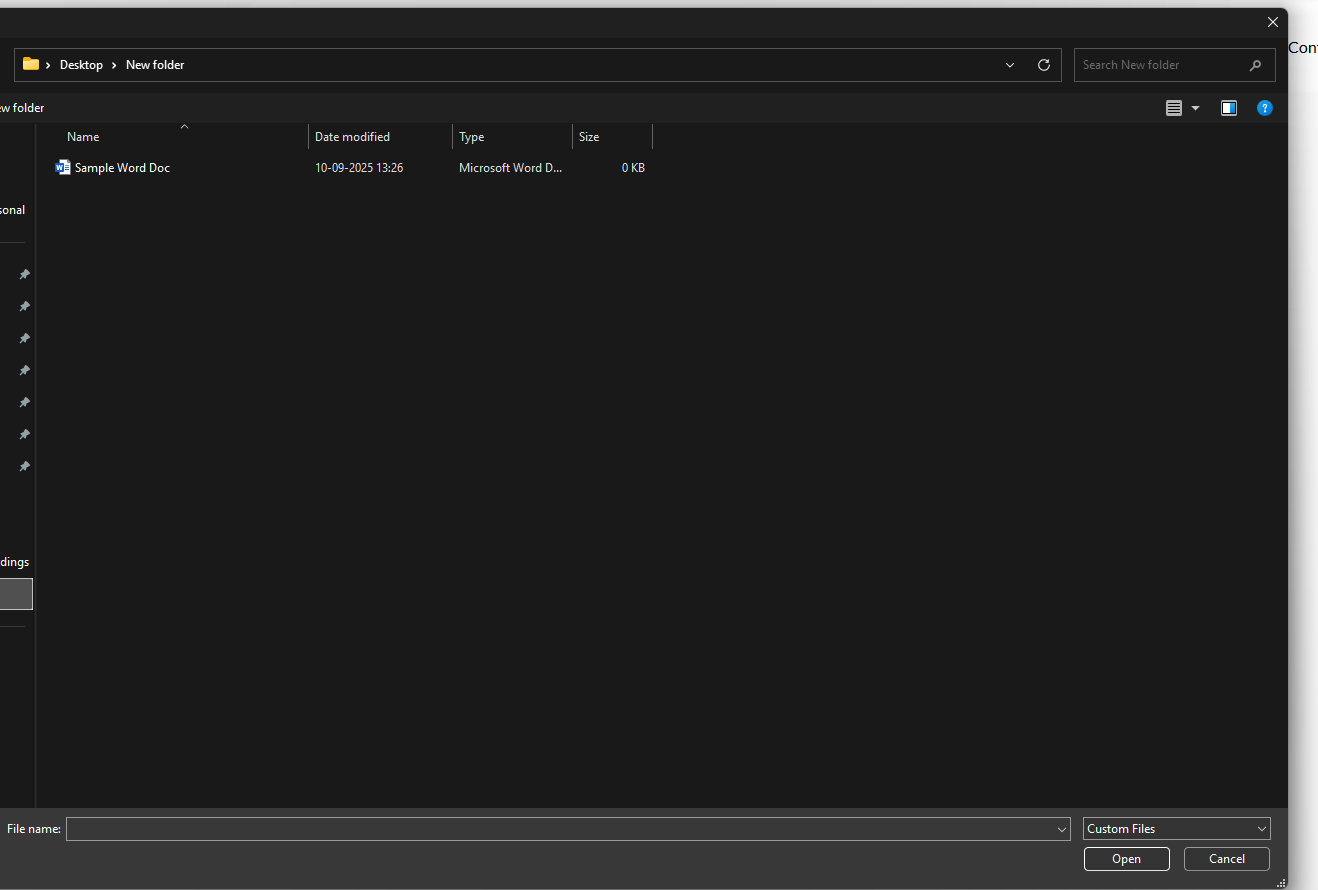 Upload your docx file